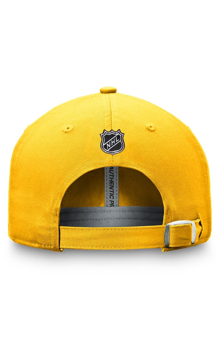 FANATICS Men's Fanatics Branded Gold Nashville Predators Authentic Pro Prime Adjustable Hat, Alternate, color, Gold