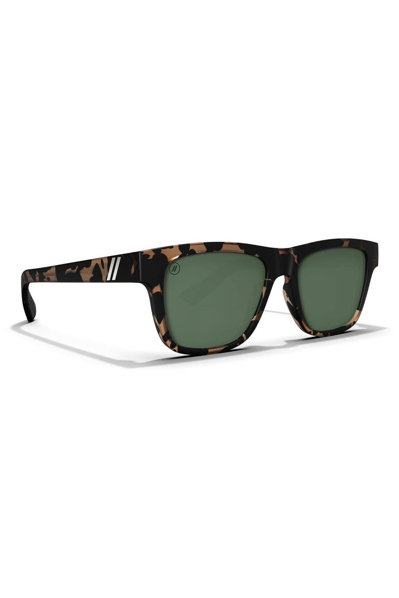 Tate 53mm Polarized Square Sunglasses, Alternate, color, MATTE TORT