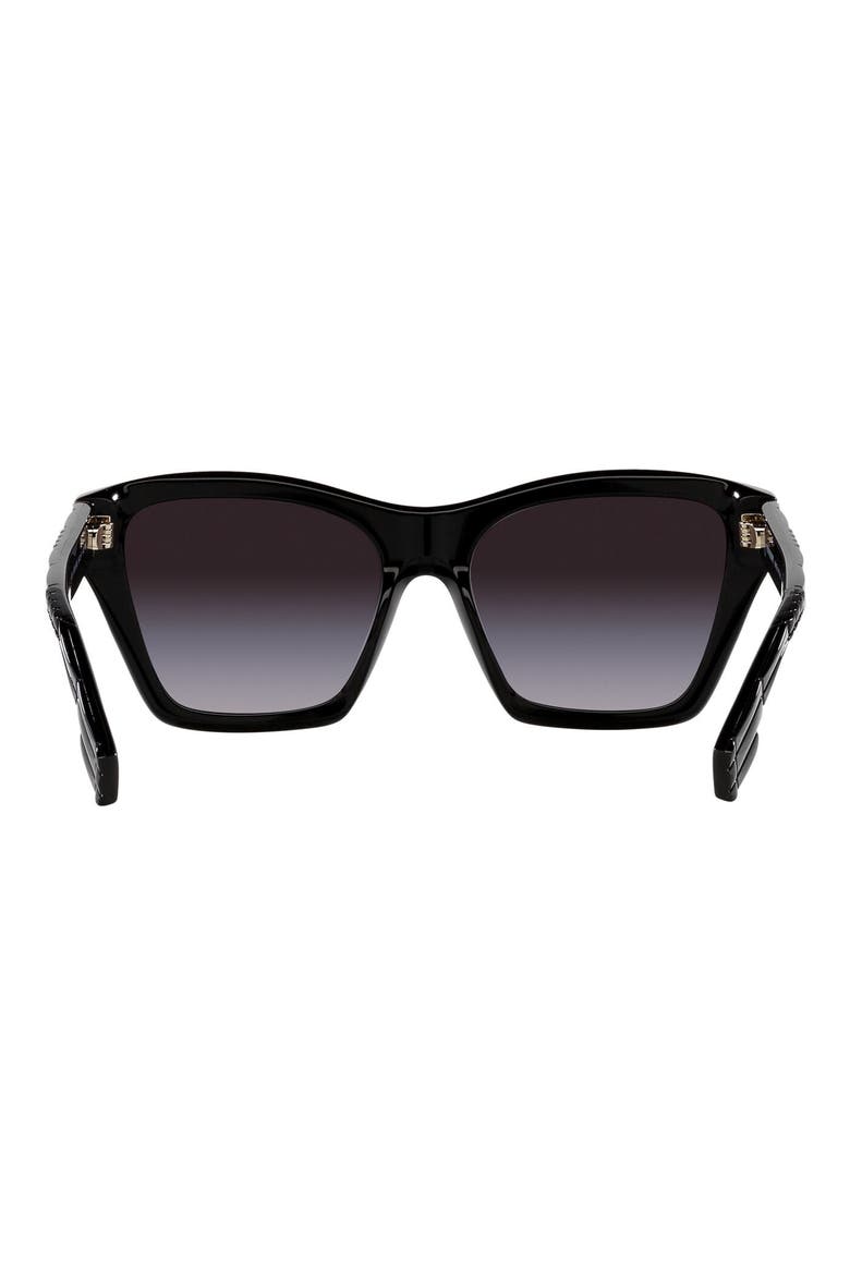 Arden 54mm Gradient Square Sunglasses, Alternate, color, BLACK