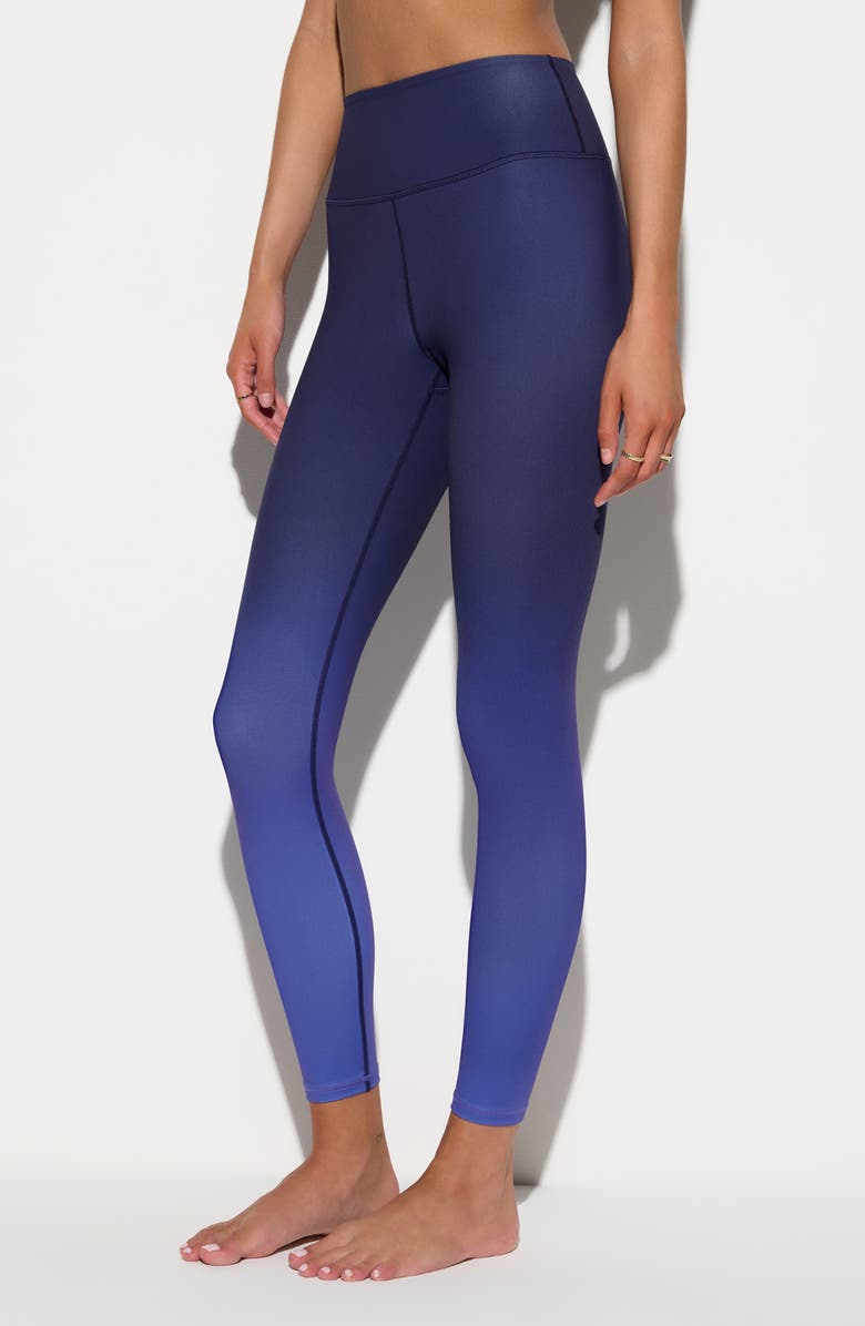 Spiritual Gangster Ombré Lotus Leggings, Alternate, color, Astral Blue