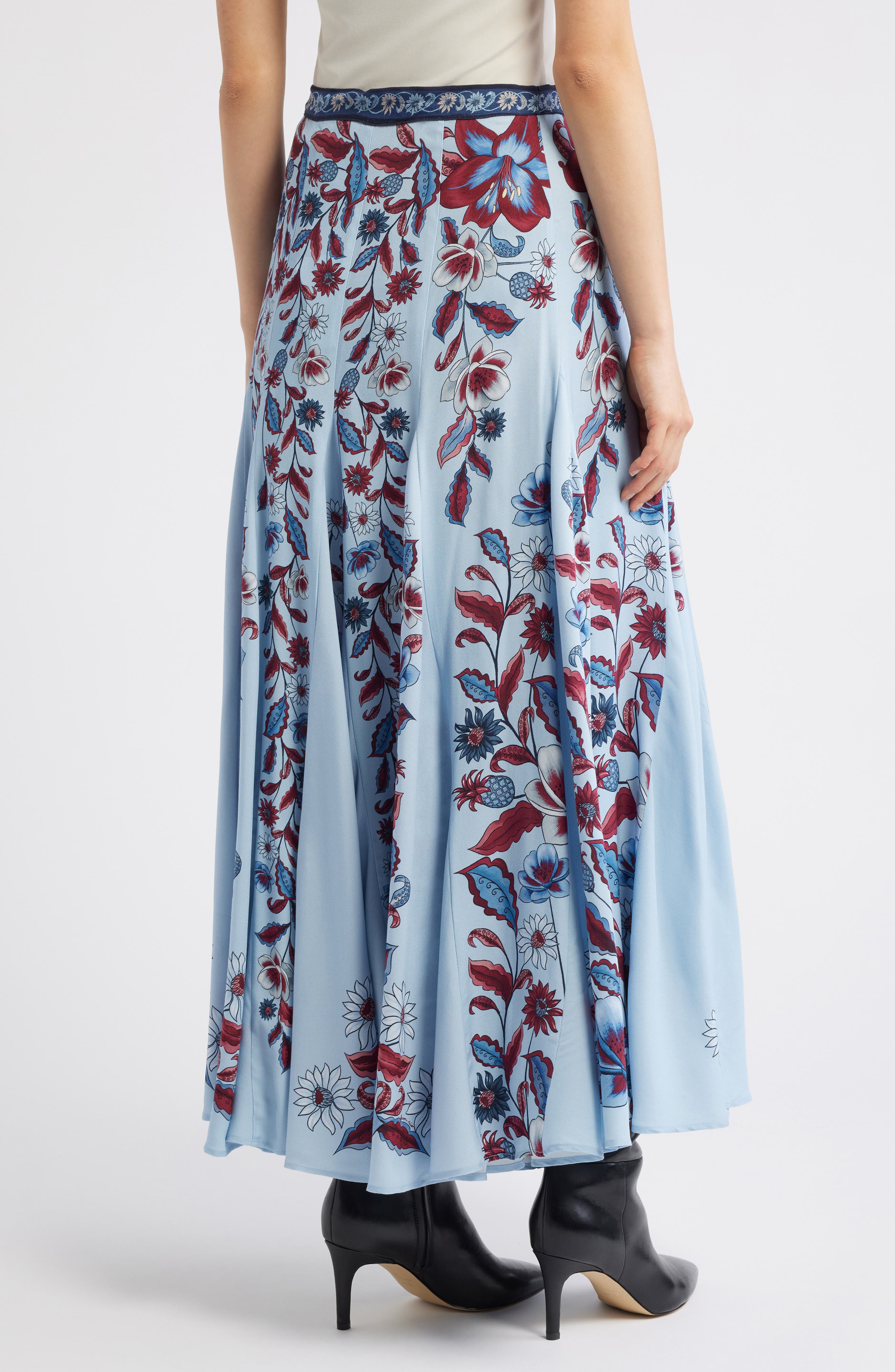 Marcelle Soft Blue Maxi Skirt - image 2