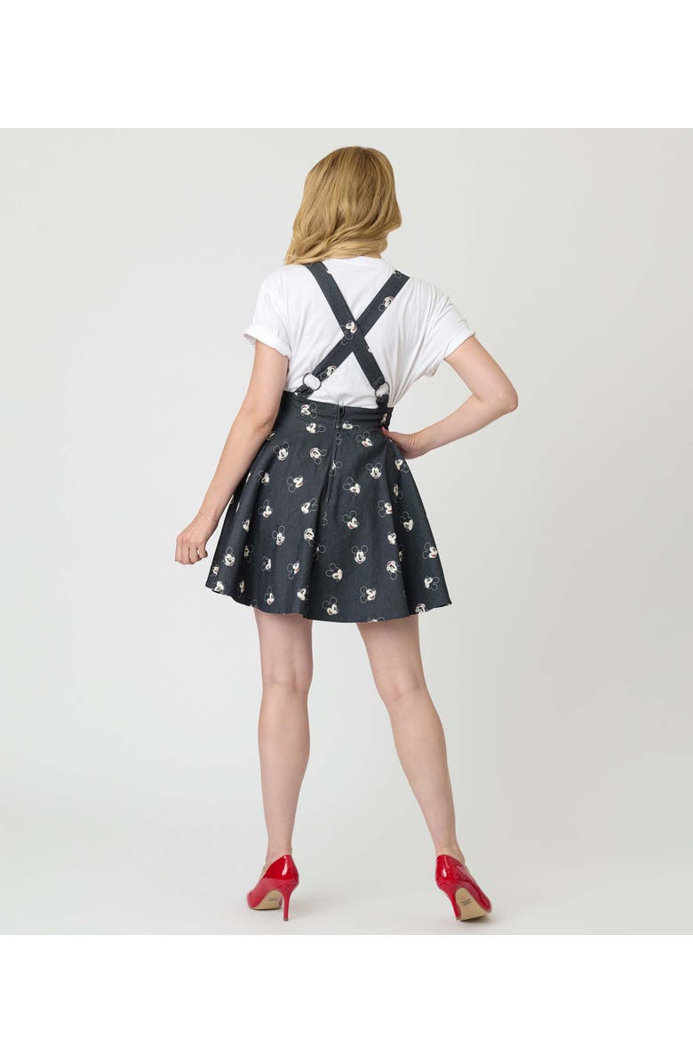 Unique Vintage Brionne Pinafore Skirt, Alternate, color, Black Mouse Print