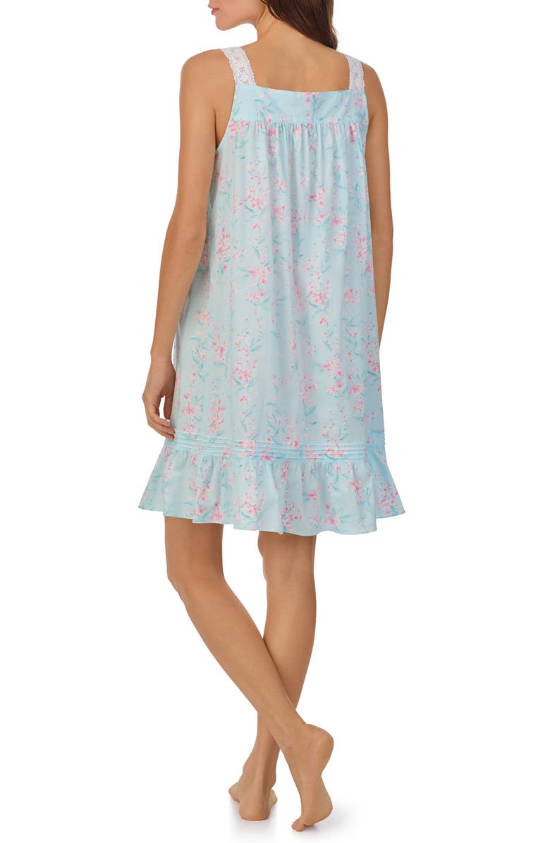 Eileen West Floral Sleeveless Short Jersey Chemise, Alternate, color, 