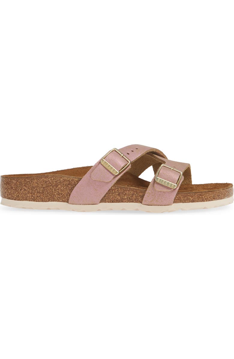Birkenstock Yao Metallic Slide Sandal, Alternate, color,