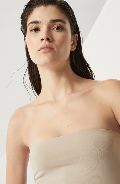 Brunello Cucinelli Strapless Bandeau Top In Beige