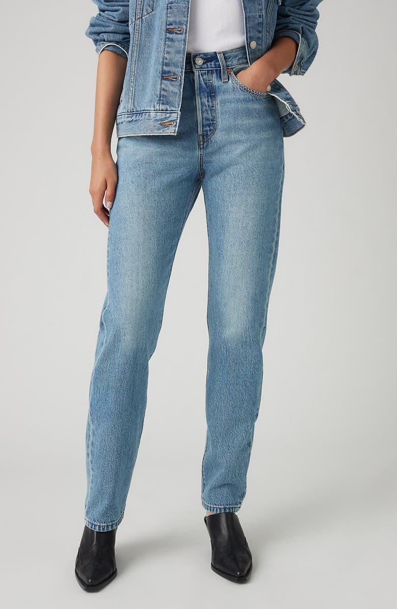 Levi's<sup>®</sup> 501<sup>®</sup> Stitch Detail High Waist Straight Leg Jeans, Alternate, color,