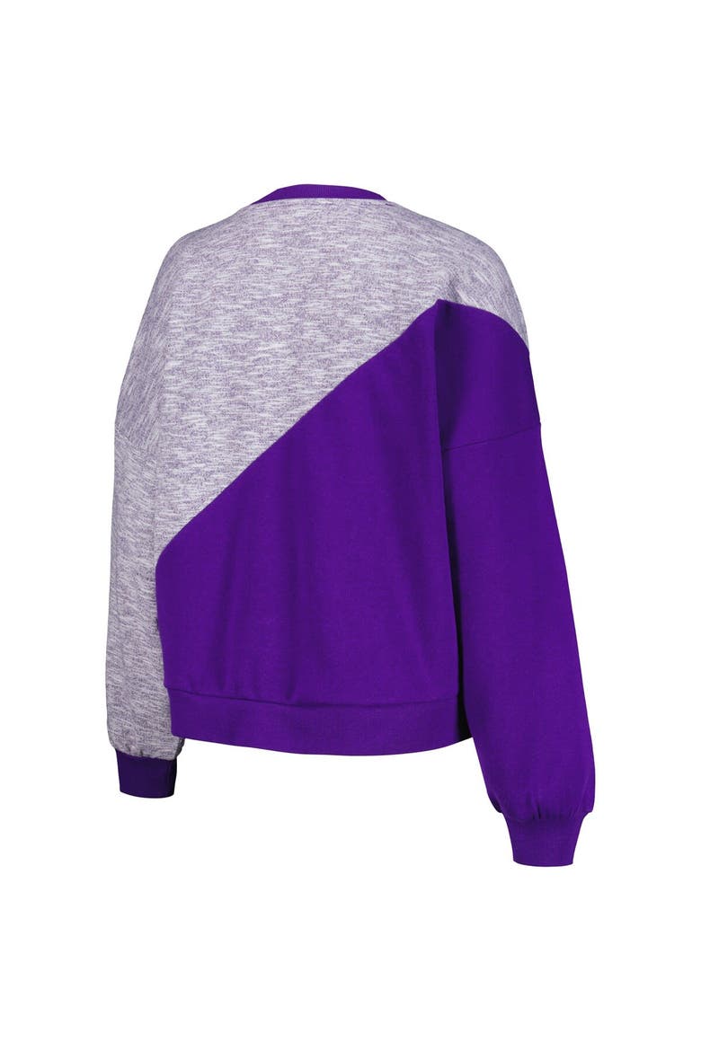 Women's G-III 4Her by Carl Banks Purple Los Angeles Lakers Benches Split Pullover Sweatshirt, Alternate, color, Purple