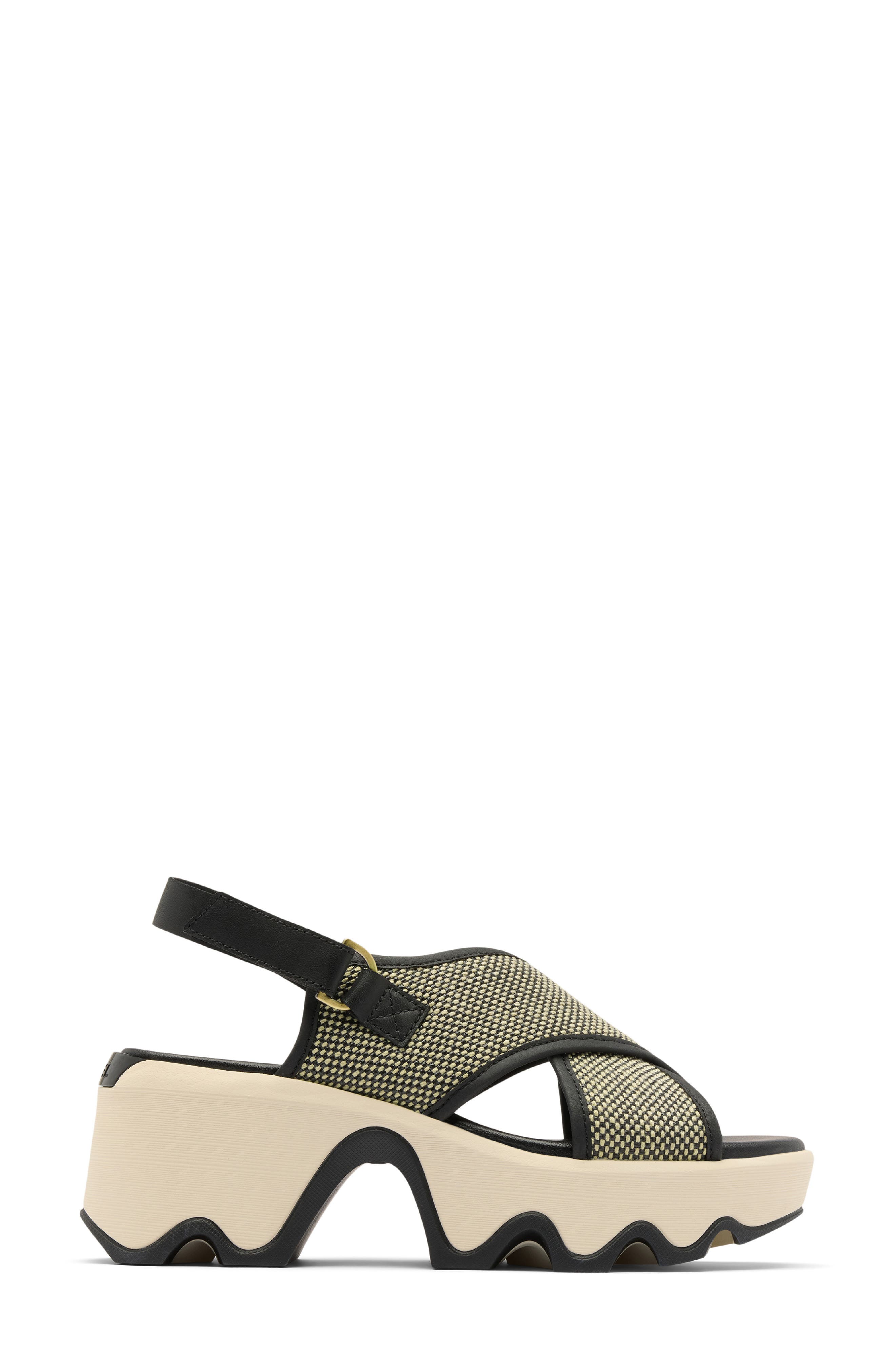 SOREL Kinetic<sup>™</sup> Aura Slingback Platform Sandal, Alternate, color, Black/ Bleached Ceramic