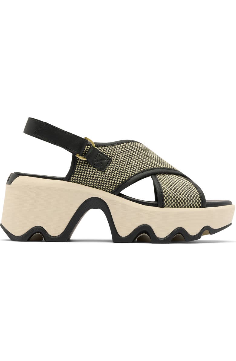 SOREL Kinetic<sup>™</sup> Aura Slingback Platform Sandal, Alternate, color, Black/ Bleached Ceramic