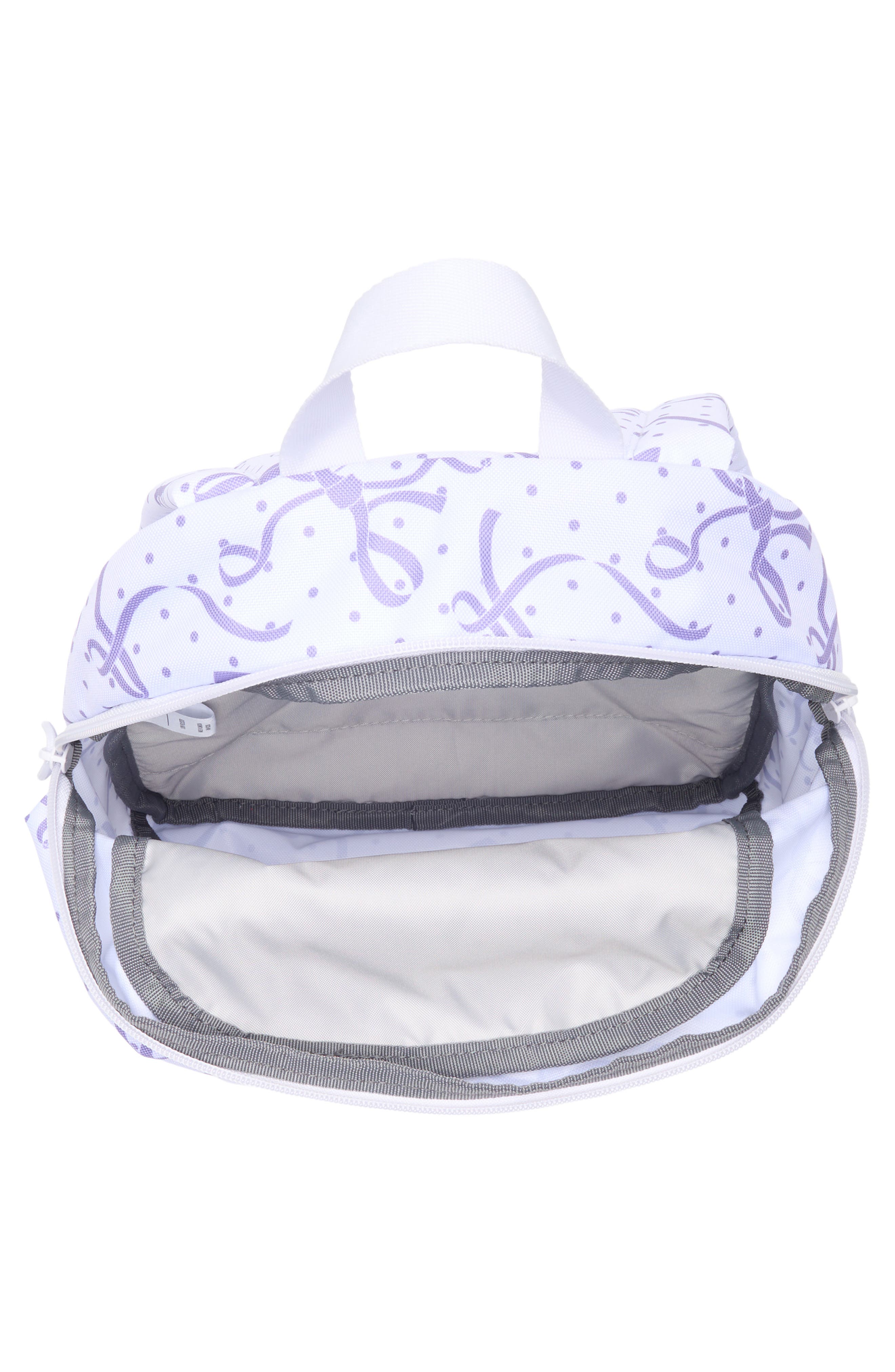 adidas Kids' Gotta Have It Backpack, Alternate, color, Bow Print Purple/ White