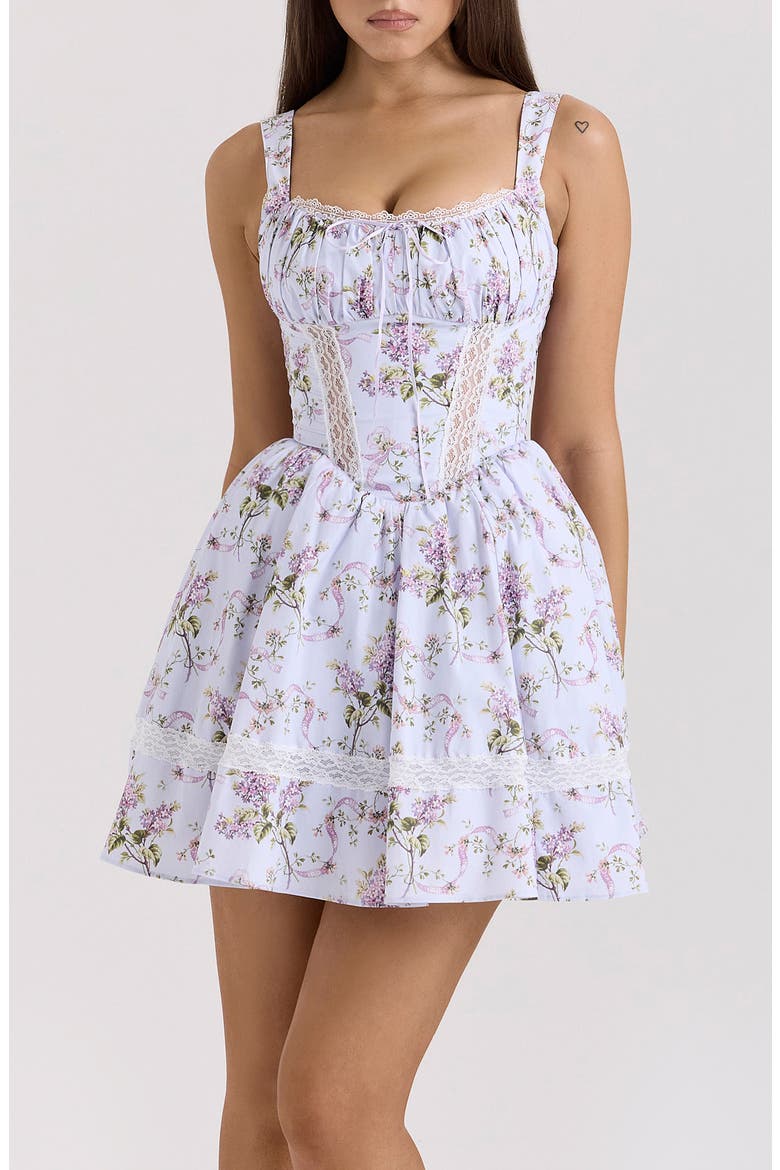 Kimmie Floral Minidress, Alternate, color, LILAC FLORAL PRNT