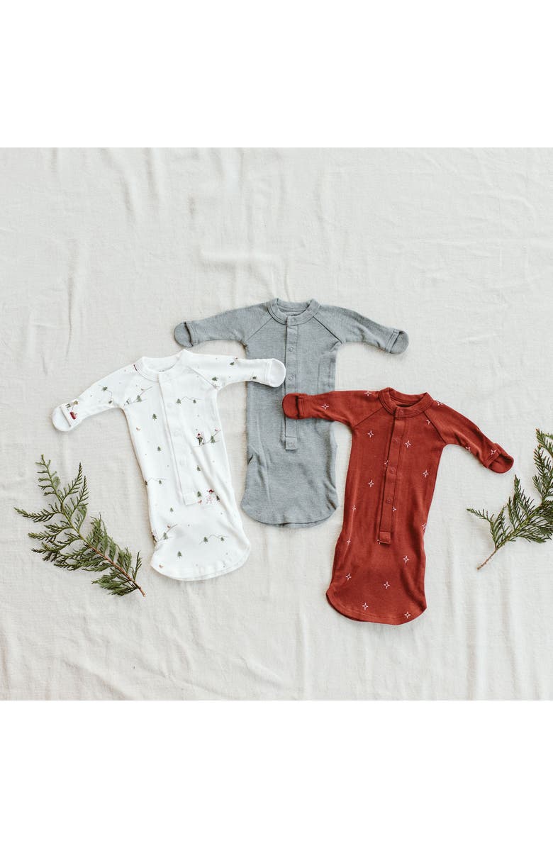 goumikids Goumi 24 Hour Convertible Sleeper Baby Gown, Alternate, color, Boulder