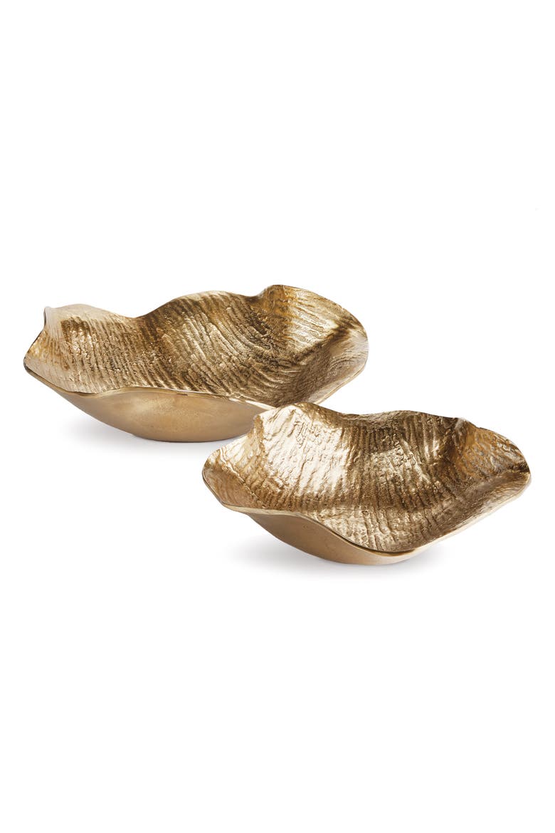 Clarice Decorative Bowls Set of 2, Main, color, Gold