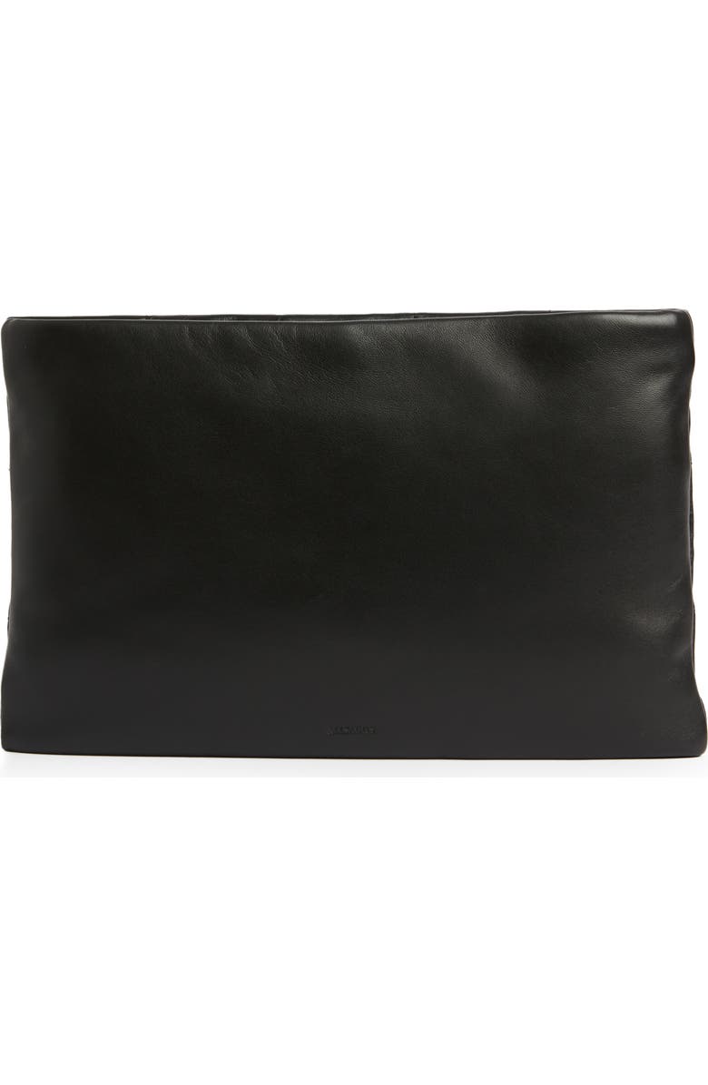 AllSaints Bettina Quilted Leather Clutch, Alternate, color,