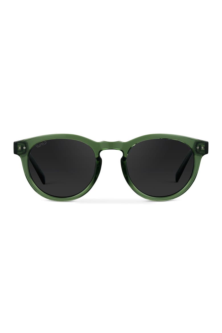 Tate - 50mm Retro Classic Round Polarized Sunglasses, Main, color, Emerald Green