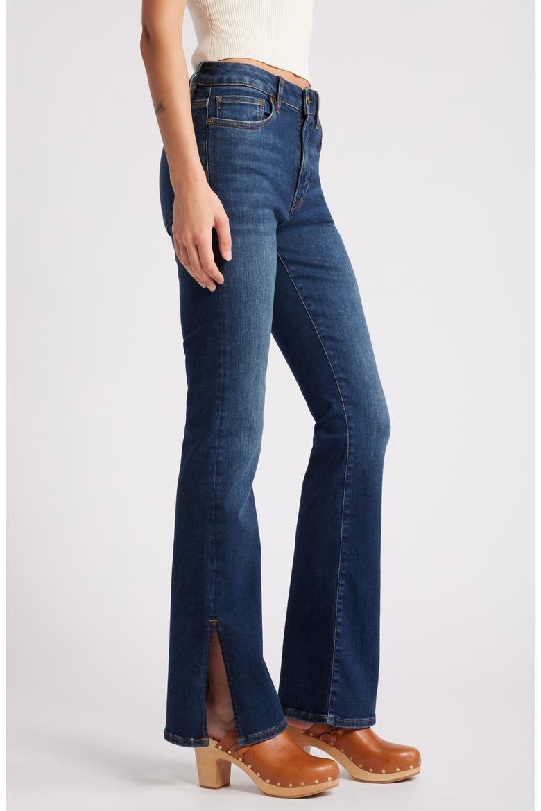 Le Mini Boot Split Hem Bootcut Jeans, Alternate, color, MOONFLOWER