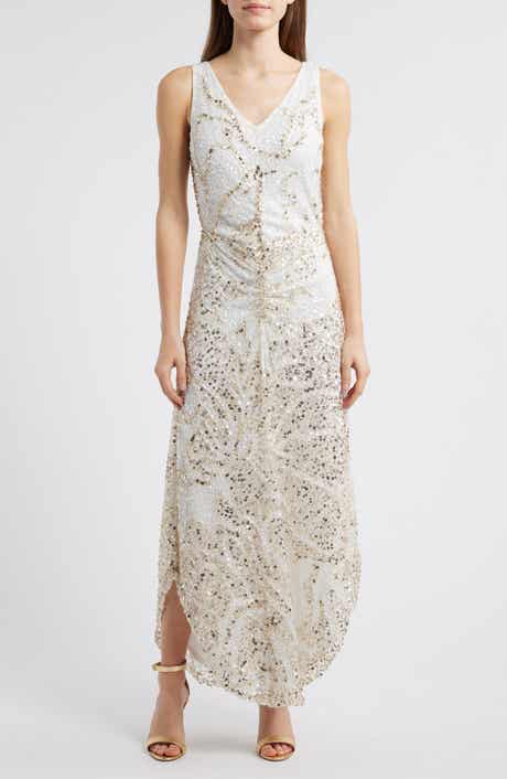 Pisarro Nights Embellished Sleeveless Evening Dress