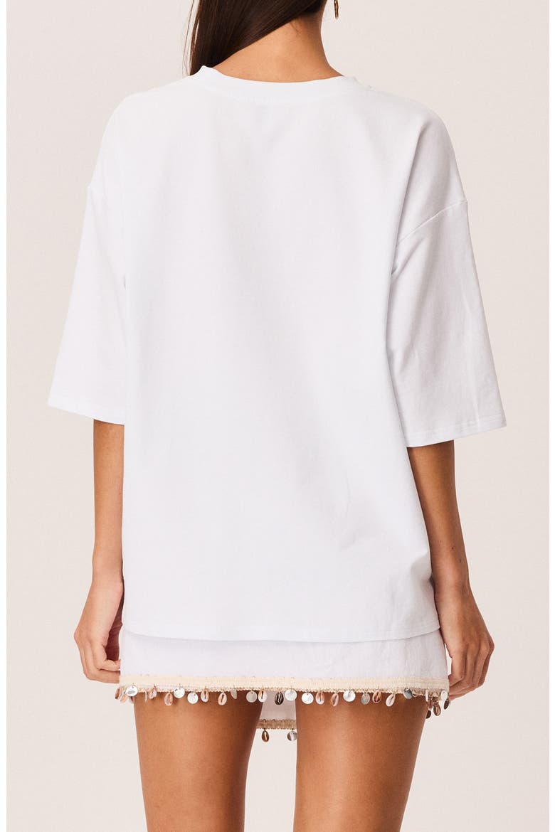 Lyla Shell T-Shirt, Alternate, color, WHITE