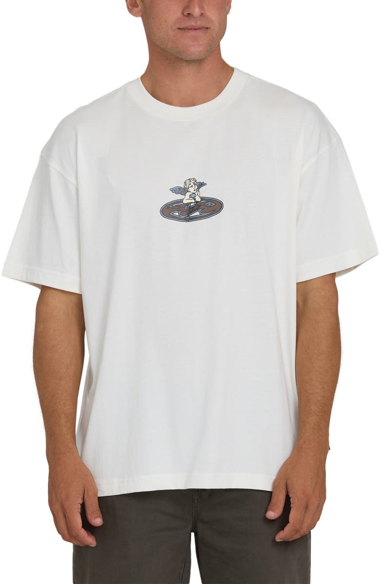 Billabong Bad Dog Cherub OG Graphic T-Shirt, Main, color, Off White