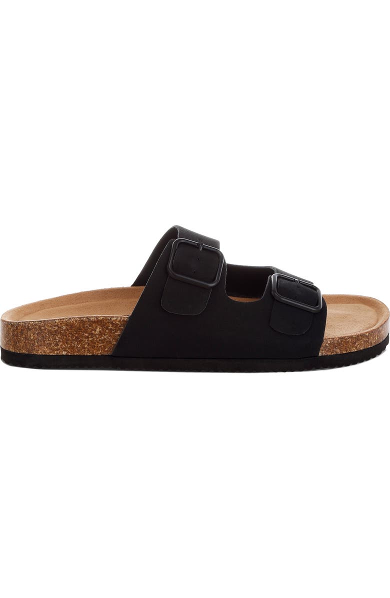 LONDON RAG Gloriosa Double Strap Slide Sandal, Alternate, color, Black