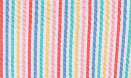 Andy & Evan Kids' Seersucker Two-piece Swimsuit & Headband Set In Rainbow
