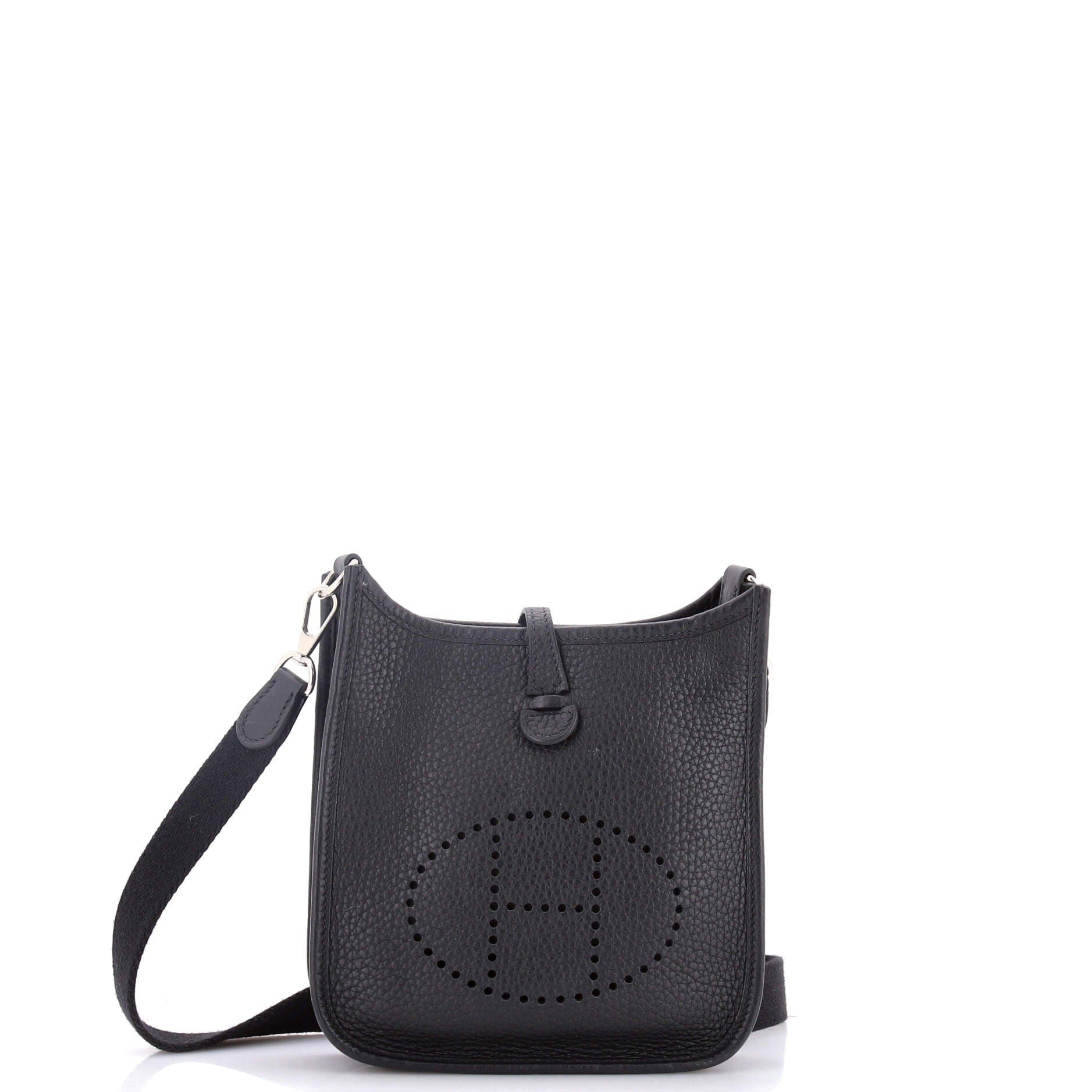 Pre-Owned Hermes Evelyne Bag Gen III Clemence TPM, Main, color, Noir