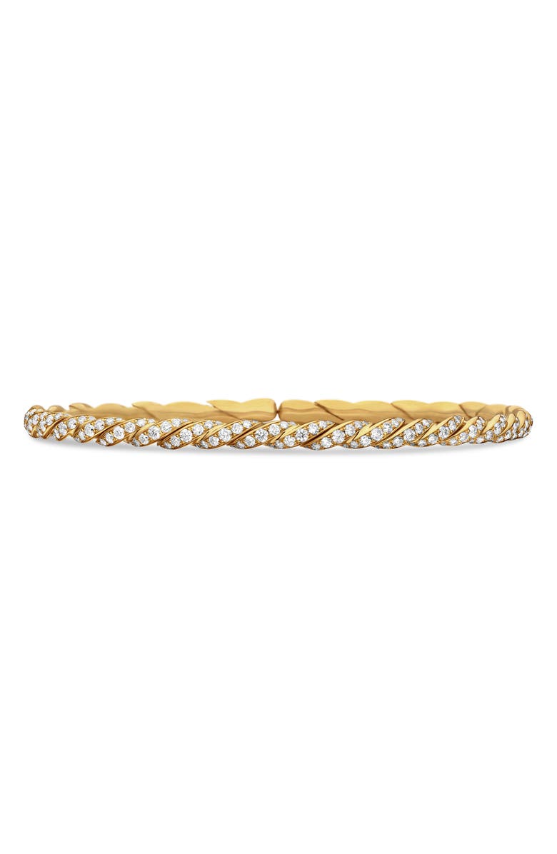 David Yurman Pavéflex Single Row Diamond Bracelet, Main, color, Yellow Gold/ Diamond