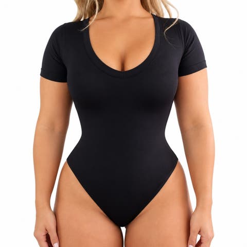 X Yahaira Happy Cami Shaper Bodysuit Short Sleeves Top