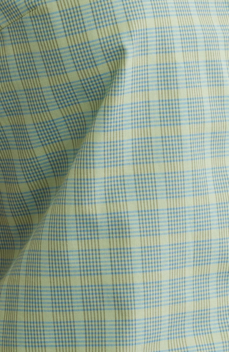 Theory Button-Up Check Print Shell, Alternate, color, Green Multi