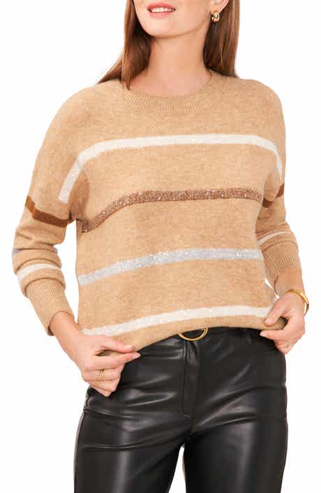 Vince Camuto Sequin Stripe Sweater