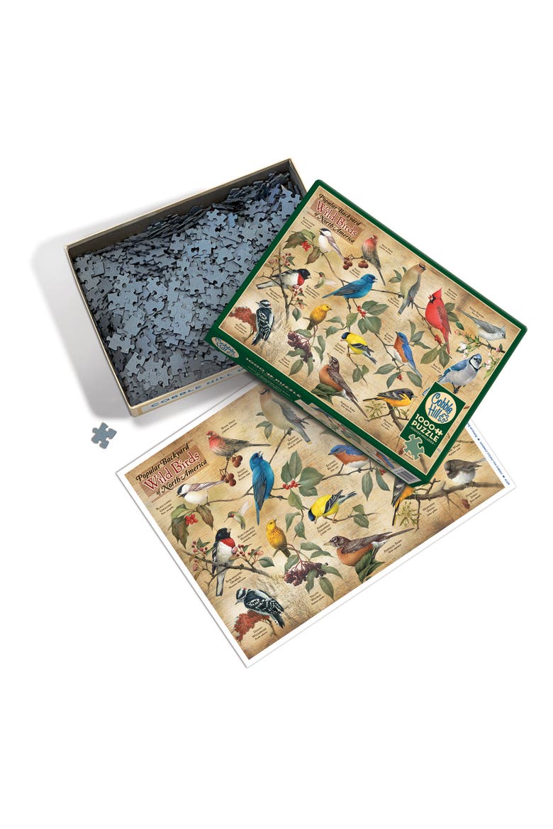 Popular Backyard Wild Birds of North America 1000 Piece Puzzle, Alternate, color, Multicolored