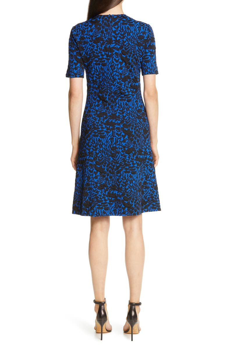 St. John Collection Floral Markings Jacquard Dress, Alternate, color,