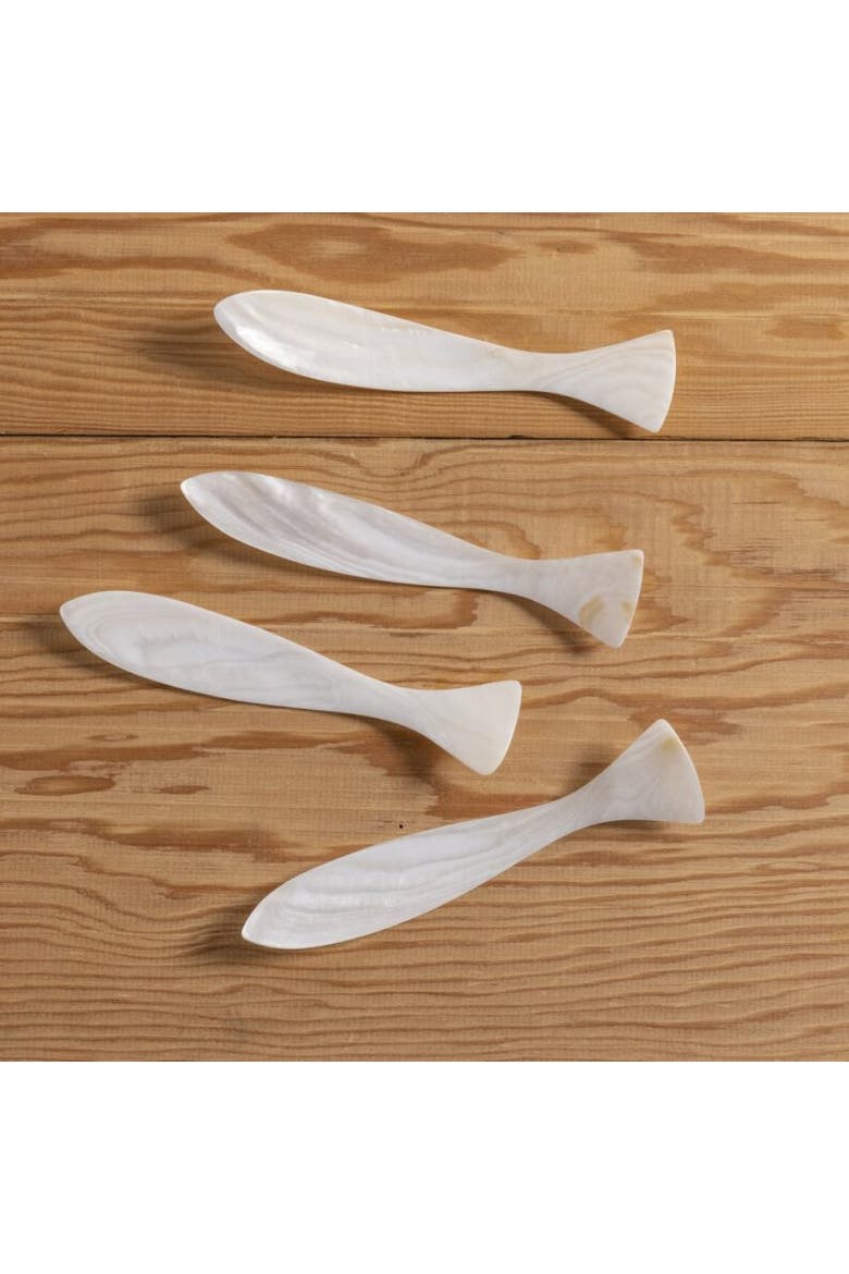 Minnow Shell Spreaders - Set of 4, Alternate, color, Pearl