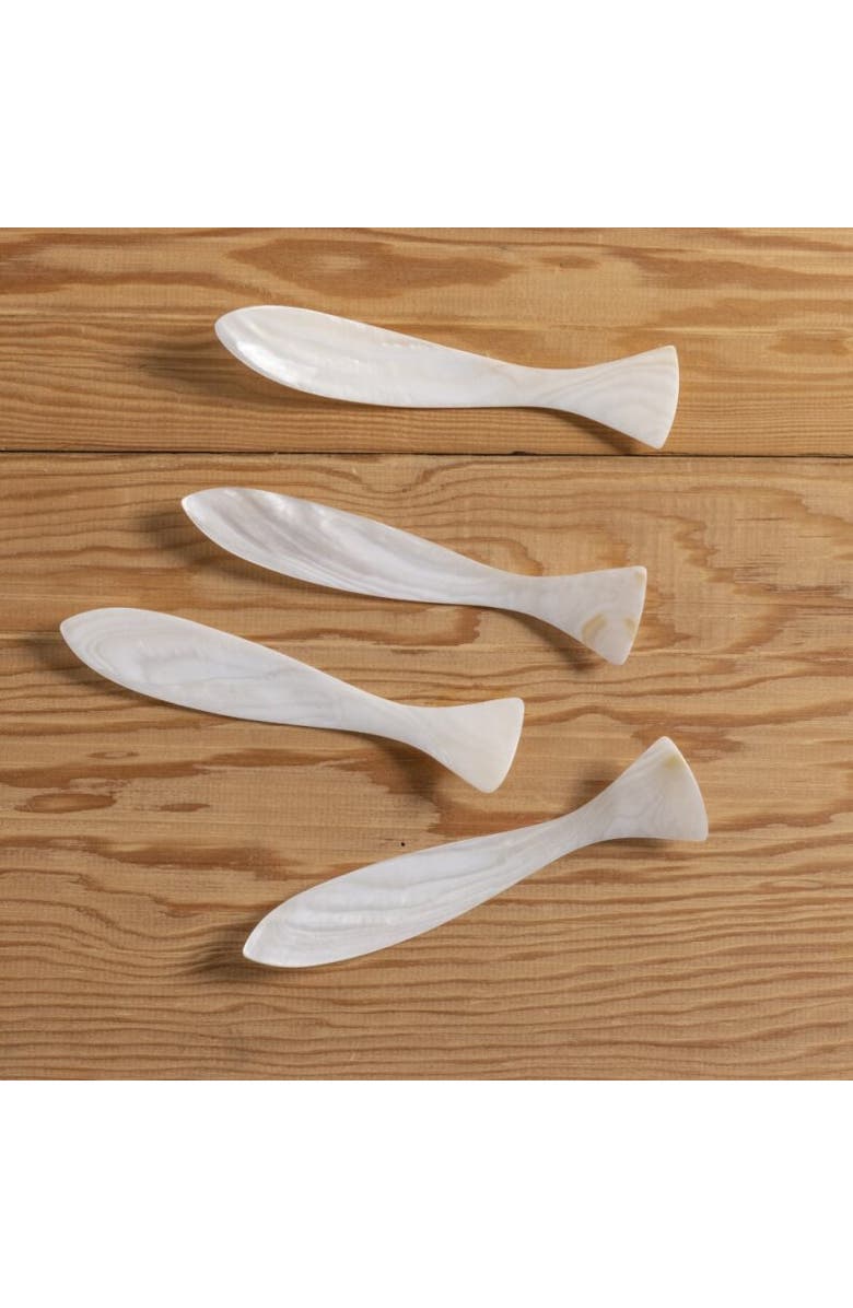 Be Home Minnow Shell Spreaders - Set of 4, Alternate, color, Pearl