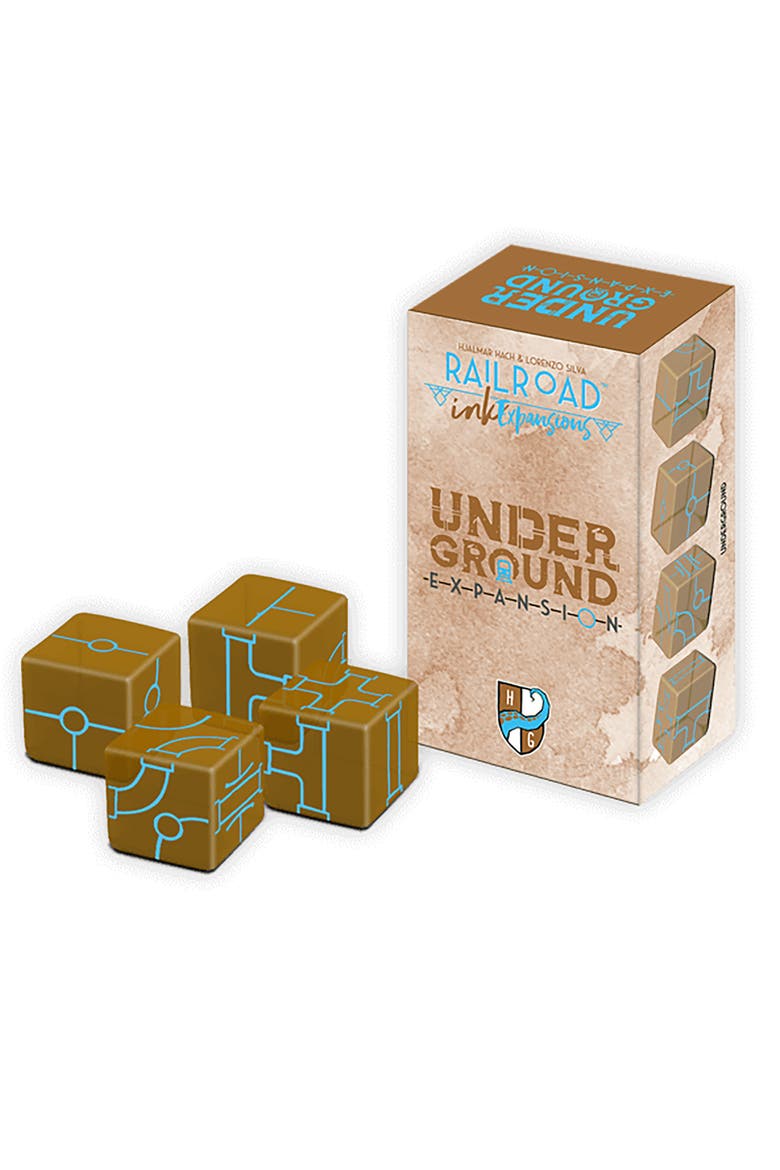 Railroad Ink Underground Expansion Pack, 1+ Players, Alternate, color, Multicolored