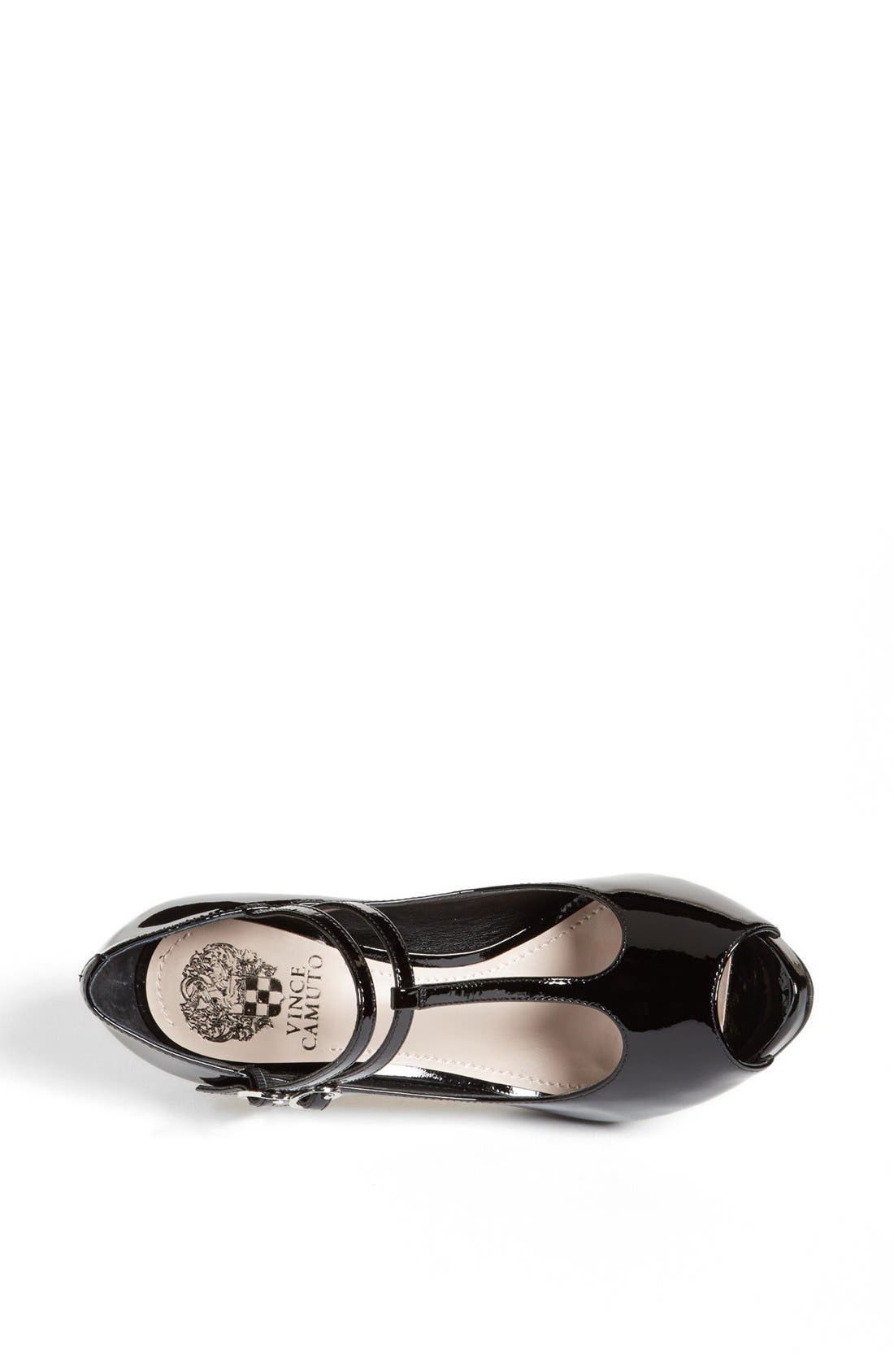 'Carlii' Patent Leather Peep Toe Pump, Alternate, color, BLACK