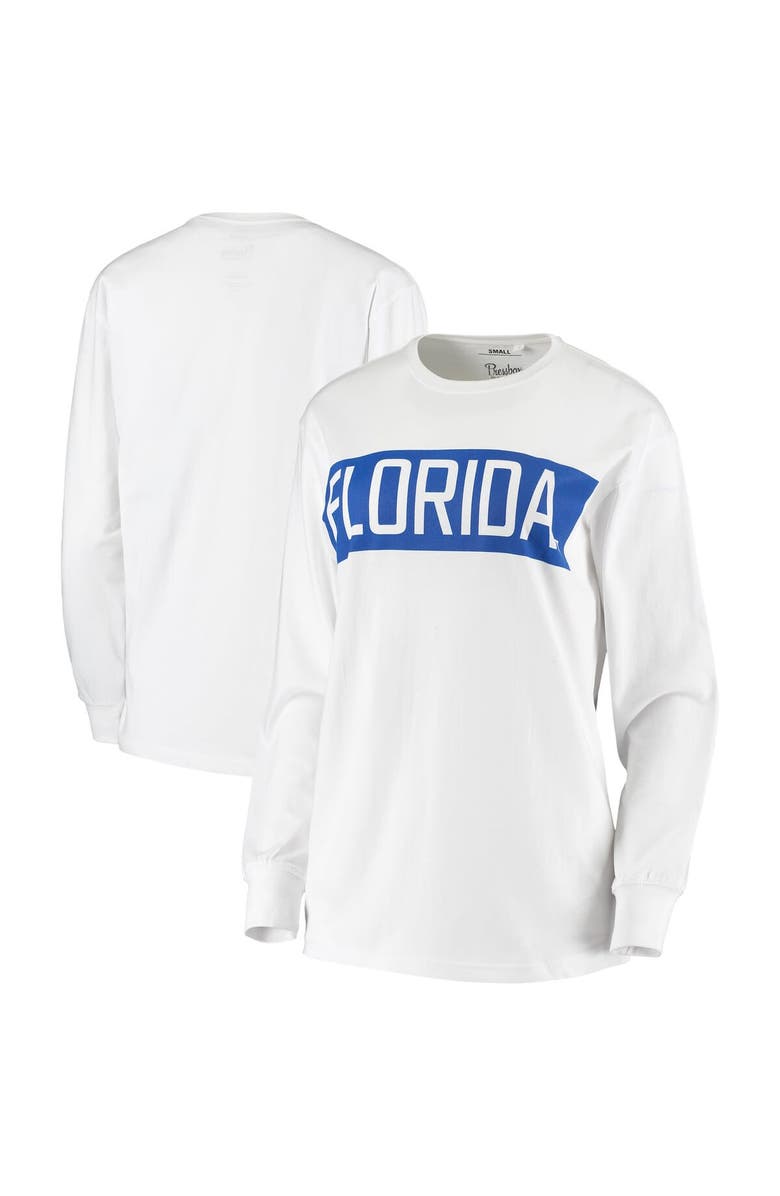 PRESSBOX Women's Pressbox White Florida Gators Big Block Whiteout Long Sleeve T-Shirt, Main, color, White