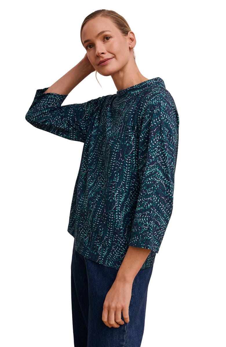 Celtic & Co. Cotton Blend Collared T-Shirt, Alternate, color, Trailing Vines