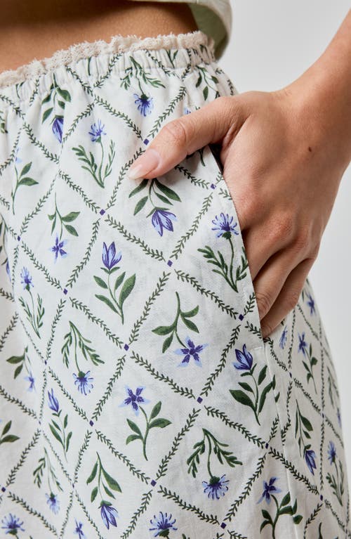 Florence By Mills Lace Trim Wide Leg Cotton Pants