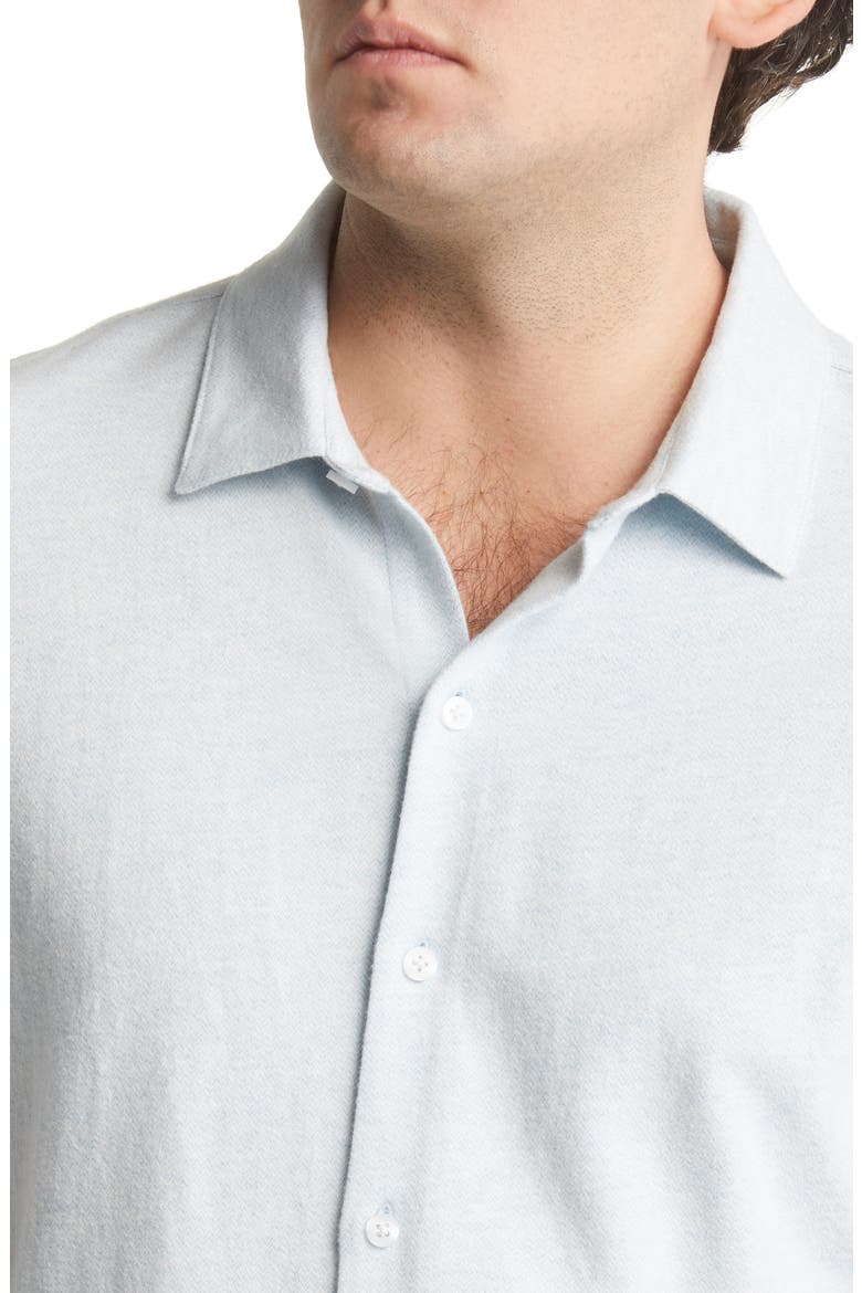 Catalina Short Sleeve Cotton Knit Button-Up Shirt, Alternate, color, SOFT CHAMBRAY