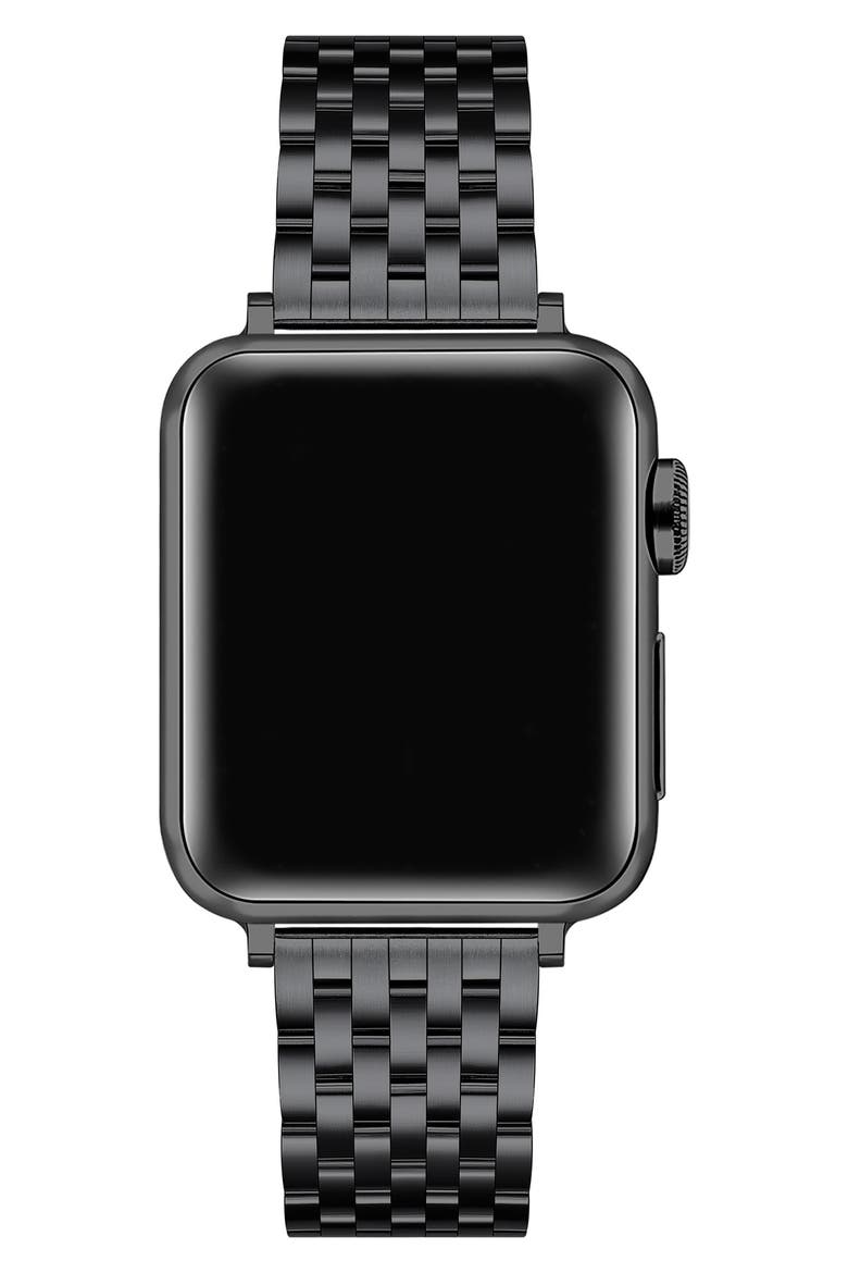 Remy Stainless Steel Apple Watch® Watchband, Alternate, color, BLACK