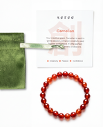 seree Manifest Collection Confidence Red Crystal Beaded Bracelet