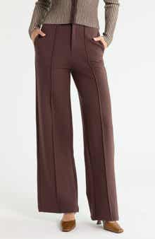 Pintuck Wide Leg Pants
