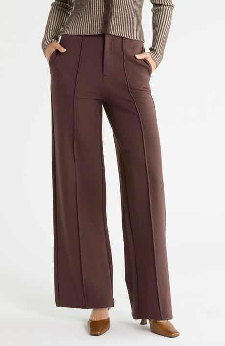 Pintuck Wide Leg Pants