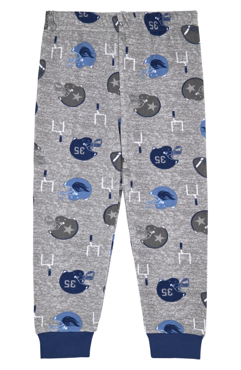 SLEEP ON IT Kids' Football Print Fitted 3-Piece Pajamas, Alternate, color,
