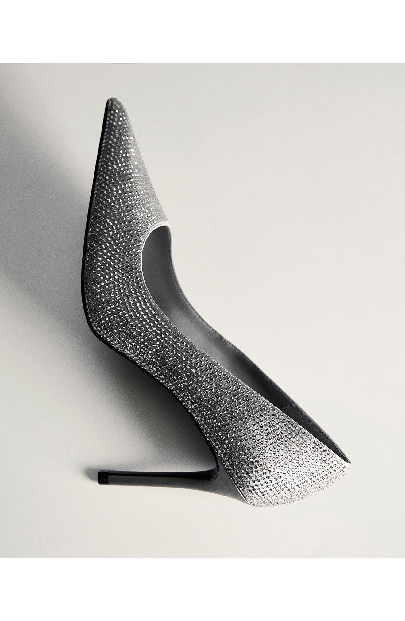 MANGO Rhinestone Heel Pump, Alternate, color, 