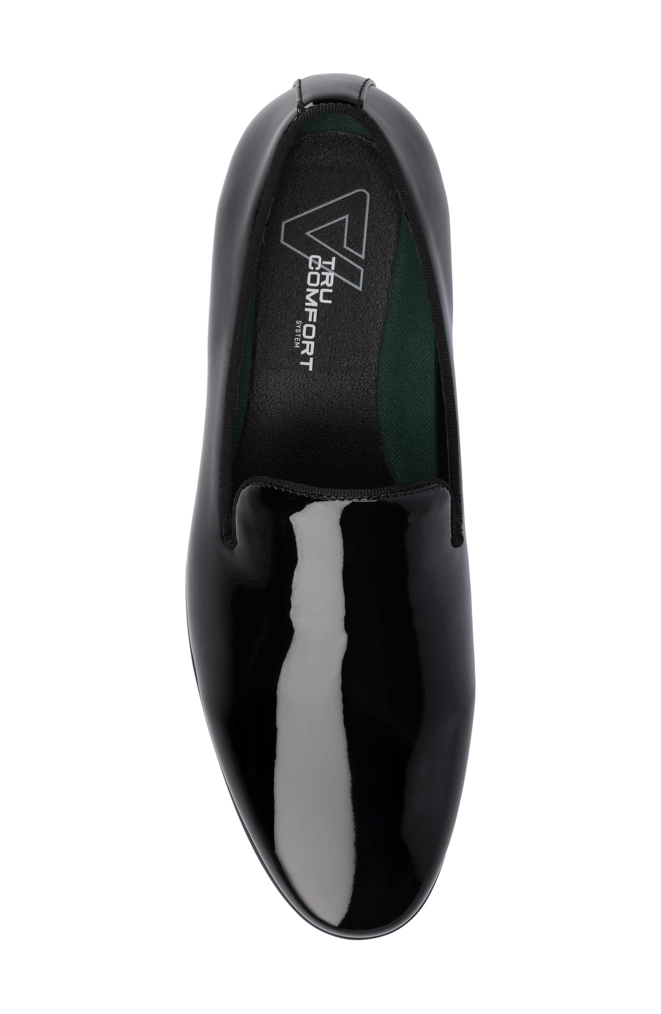 VANCE CO Giovanni Plain Toe Loafer, Alternate, color, Patent/Black