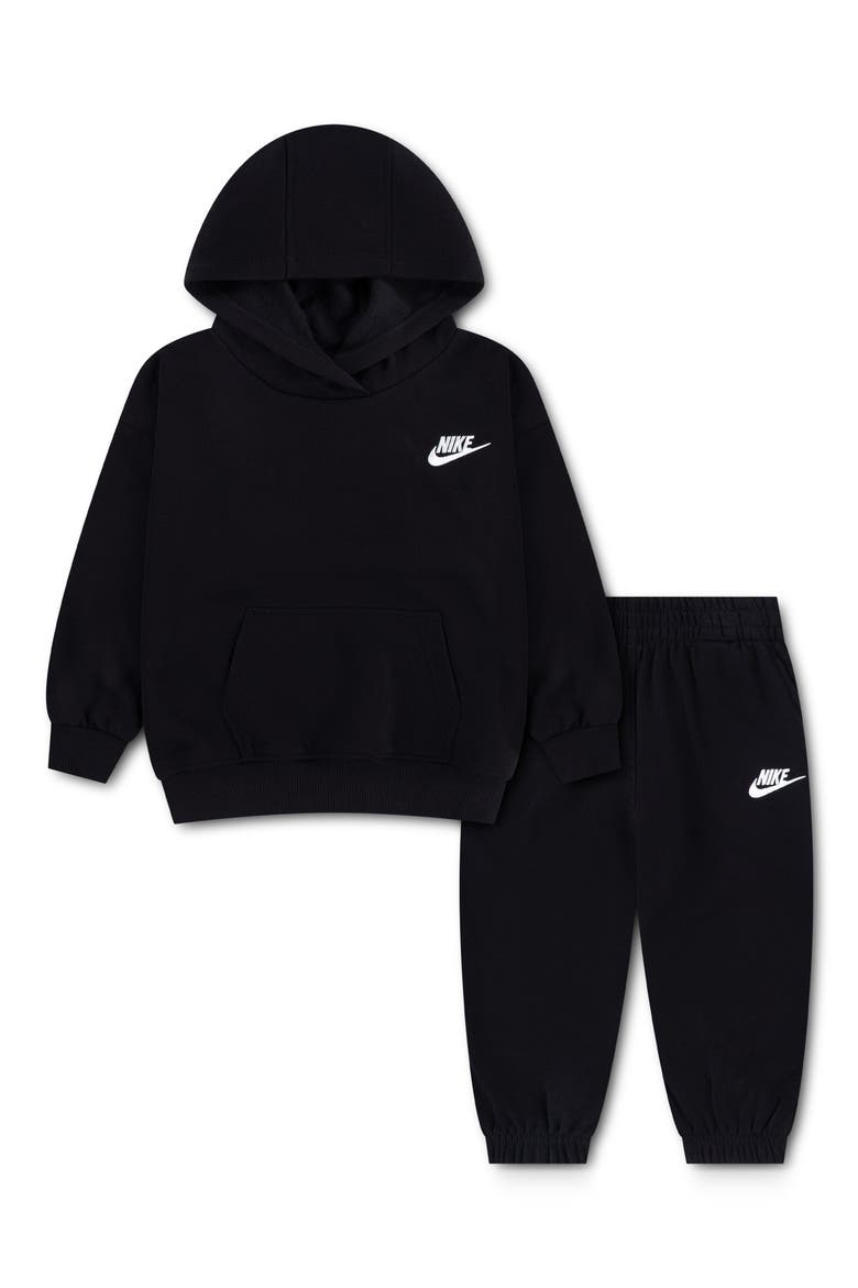 Kids' Club Fleece Oversized Hoodie and Joggers Set, Main, color, BLACK
