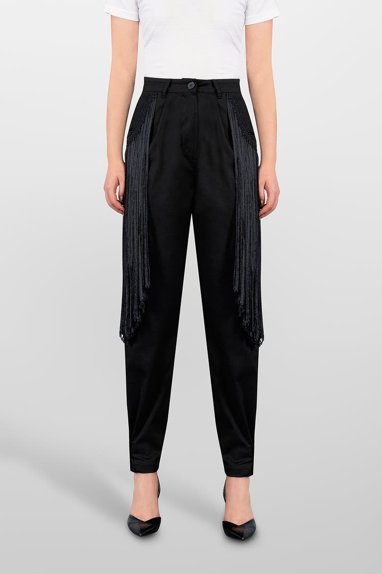 Cotton Ballon Pants, Main, color, Black