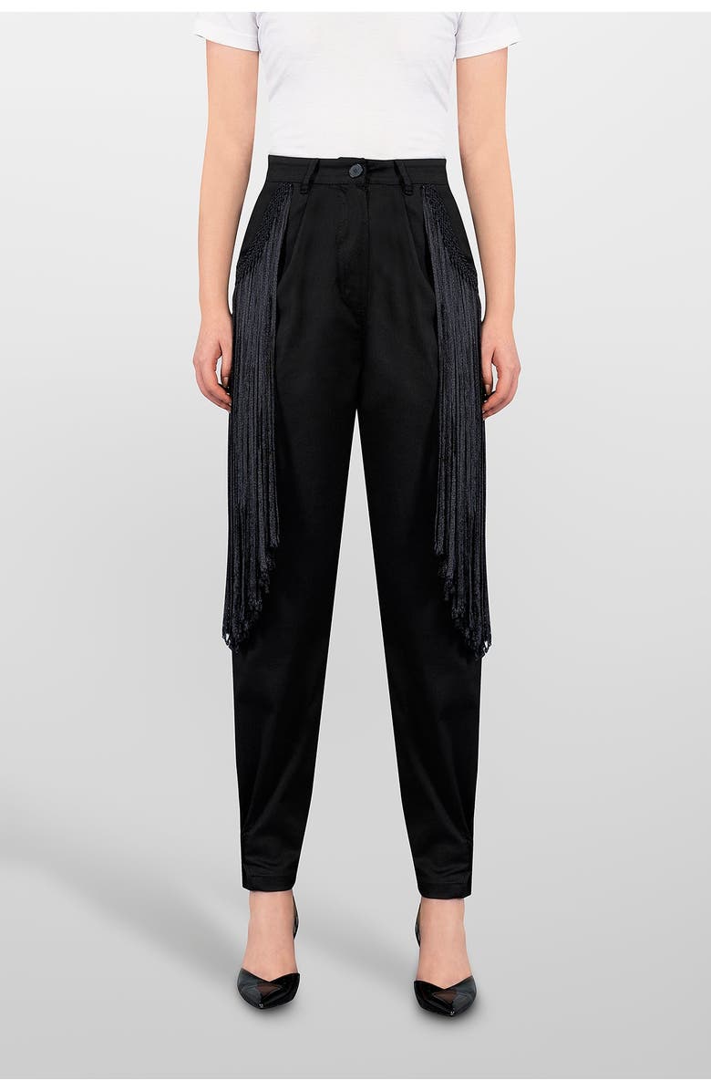 LAURA APARICIO Cotton Ballon Pants, Main, color, Black